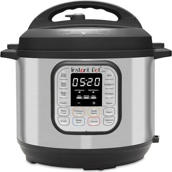 Instant Pot Duo 7-in-1 Electric Pressure Cooker, Slow Cooker, Rice Cooker, Steamer, Sauté, Yogurt Maker, Warmer & Sterilizer, Includes App with Over 800 Recipes, Stainless Steel, 6 Quart