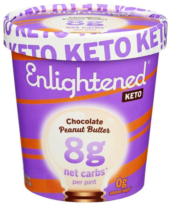 ENLIGHTENED Chocolate Peanut Butter Keto Ice Cream