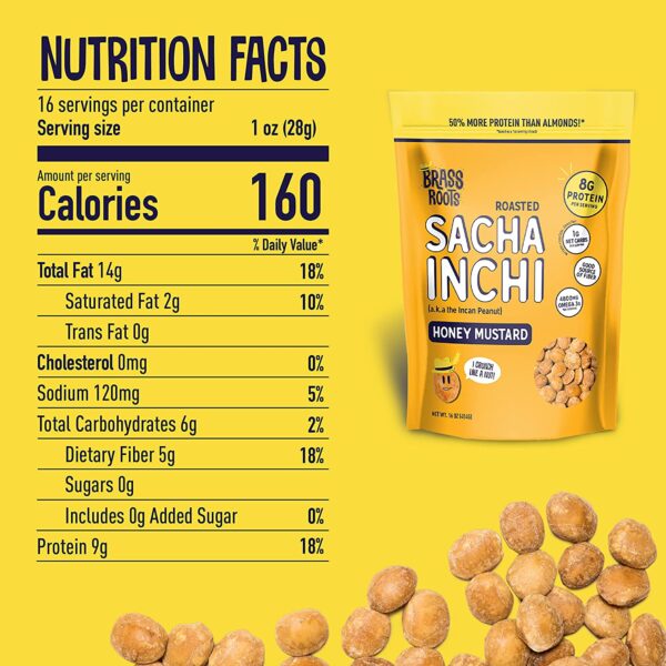 Brass Roots Organic Roasted Sacha Inchi Seeds, Allergen Free