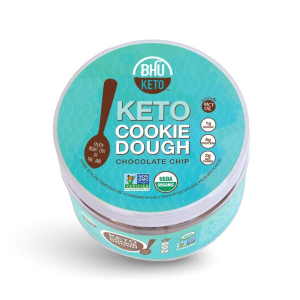 BHU Keto Cookie Dough Snack Jar, Chocolate Chip