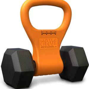 KETTLE GRYP - The Original - As Seen on SHARK TANK! Converts Your Dumbbells into Kettlebells - Made in the USA - Dumbbell Grip Handle