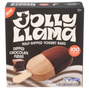 Jolly Llama Chocolate Fudge Half-Dipped Yogurt Bars 4 Pack