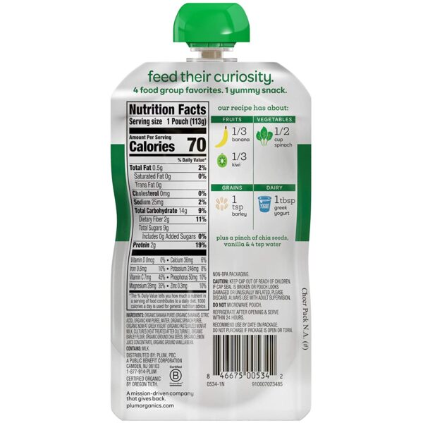 Plum Organics Baby Food Pouch Mighty 4