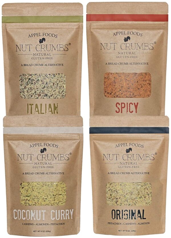 Appel Foods - Nut Crumbs - Bread Crumb Alternative, Gluten Free - Sugar Free - Low Carb - Low Sodium - Raw, Premium Nuts