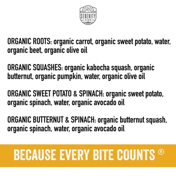 image208-1-1.jpg Serenity Kids 6+ Months USDA Organic Veggie Puree Baby Food Pouches