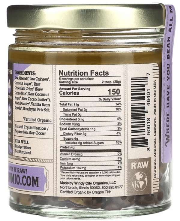 Rawmio, Almond Chocolate Chip Cookie Dough, 6 oz (170 g)