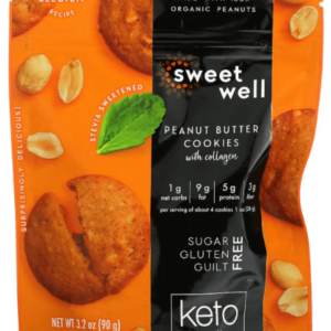 Sweetwell, Keto Cookies, with Collagen, Peanut Butter, 3.2 oz (90 g)