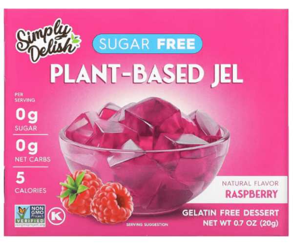 Natural Simply Delish, Plant-Based Jel, Raspberry, 0.7 oz (20 g)