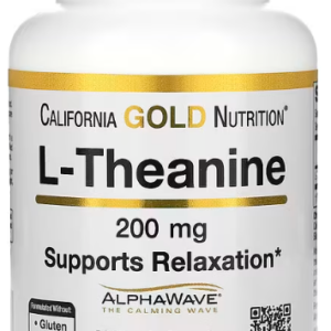 California Gold Nutrition, L-Theanine, Featuring AlphaWave, 200 mg, 60 Veggie Capsules