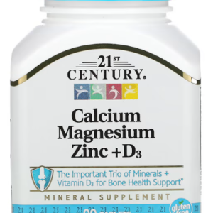 image069 21st Century, Calcium Magnesium Zinc + D3, 90 Tablets