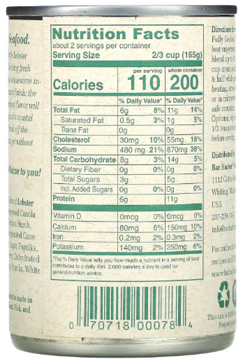 Bar Harbor, New England Style Lobster Bisque, Semi-Condensed, 10.5 oz