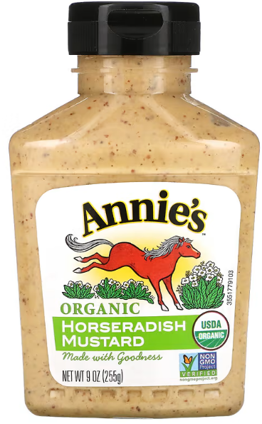 Annie's Naturals, Organic, Horseradish Mustard, 9 oz